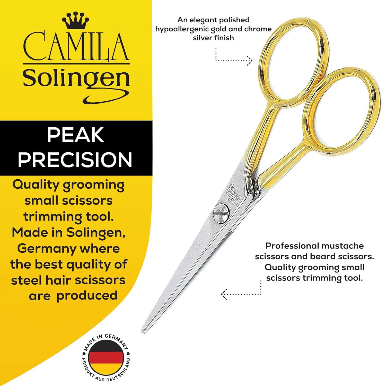 Amazon.com : Camila Solingen CS45 Hair Scissors Professional 4.5